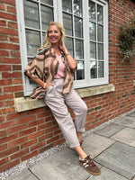 Mocha Frill Pocket Trousers Sasha